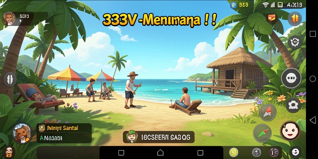 Screenshot utama 333V menampilkan aksi gameplay yang seru dan penuh warna.