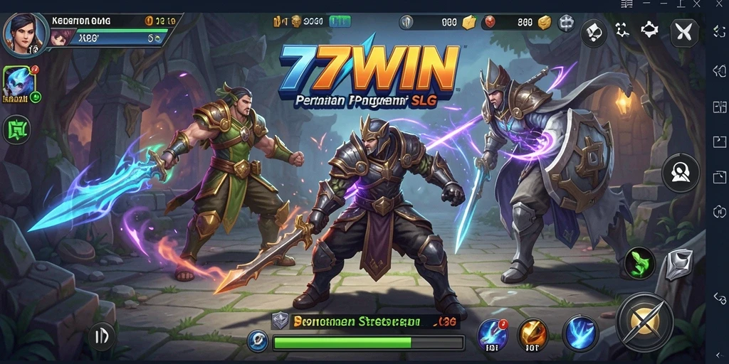 Tampilan gameplay mendebarkan dalam strategi pertempuran SLG.
