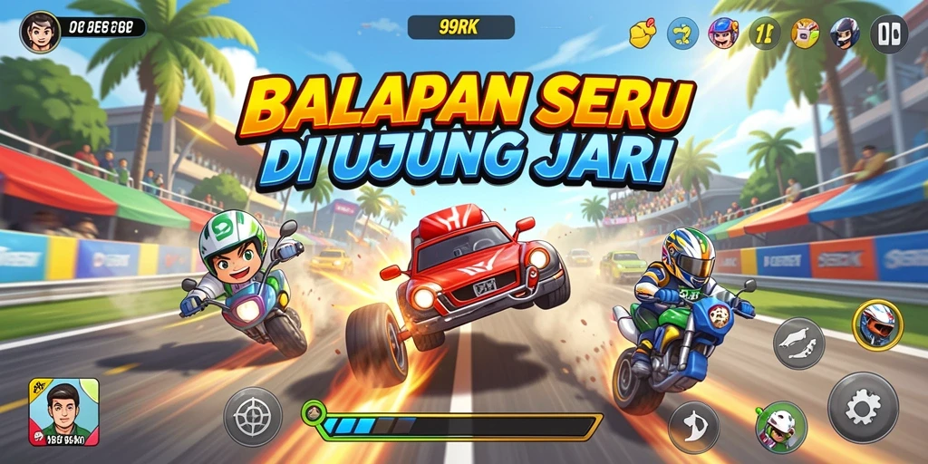 Tampilan gameplay Racing di 99RK yang memukau dan penuh adrenalin.