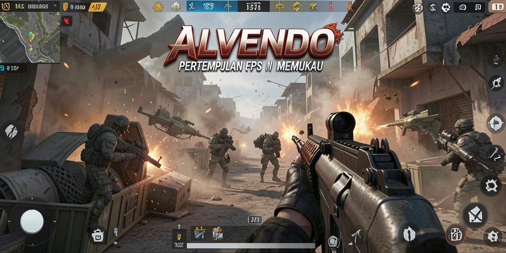 Tampilan gameplay ALVENDO yang intens dan mengasyikkan.