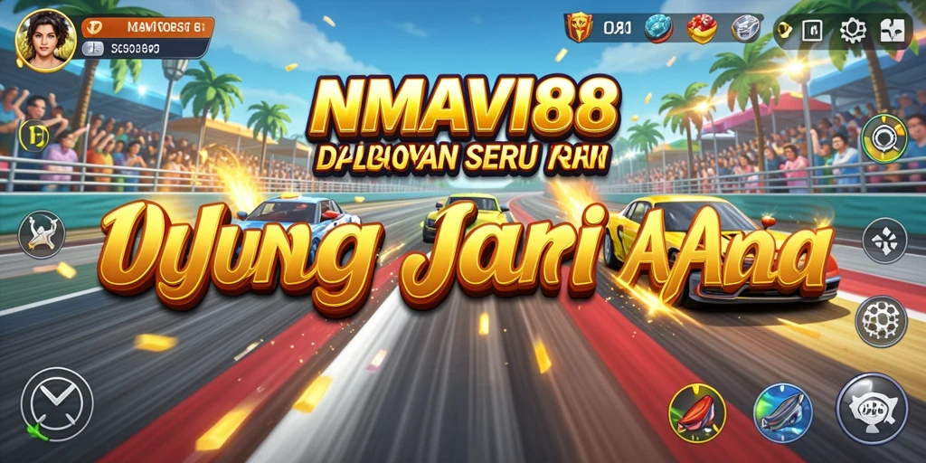 Tampilan gameplay menegangkan dari AMAVI88 dengan aksi balapan seru.
