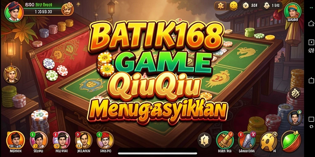 Tampilan menarik dari gameplay QiuQiu di BATIK168.