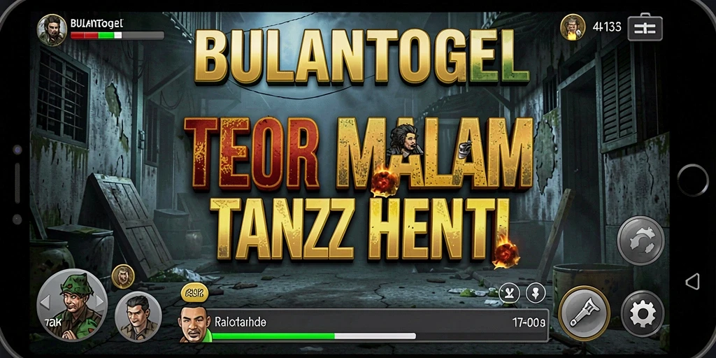 Screenshot gameplay BULANTOGEL yang menegangkan dalam suasana kegelapan.