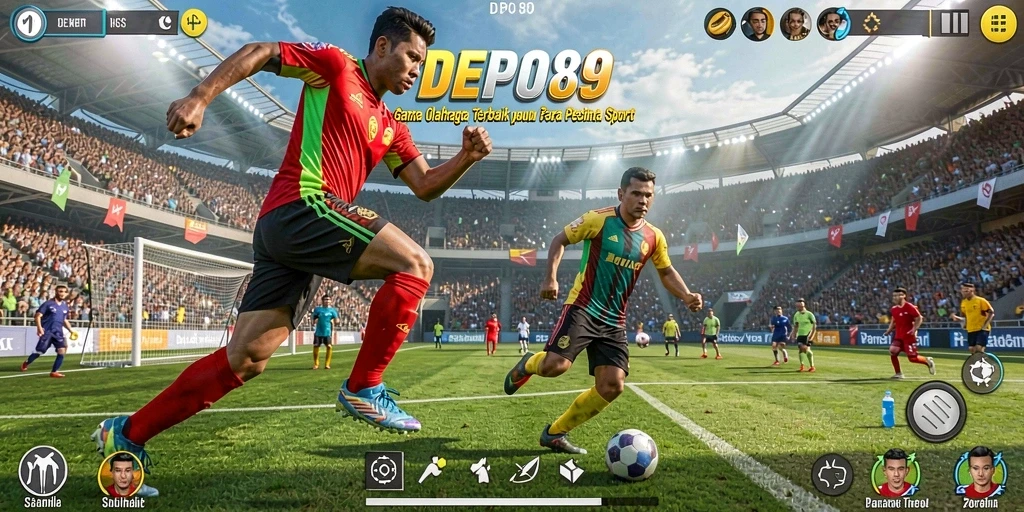Tangkapan layar DEPO89 menampilkan aksi seru dalam gameplay olahraga.