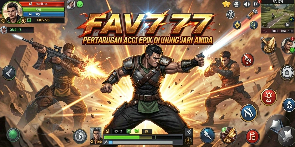 Tangkapan layar FAV77 menampilkan pertarungan aksi mendebarkan dan grafis menawan.