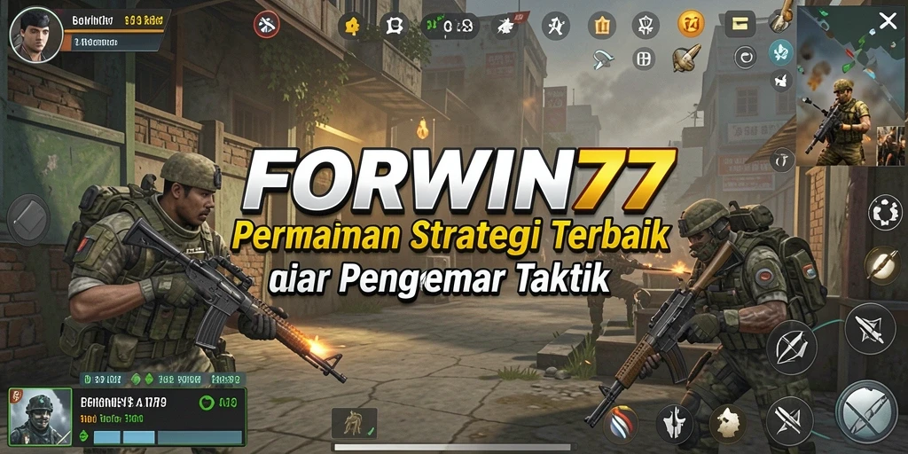 Screenshot gameplay FORWIN77 yang menampilkan aksi strategi yang mendebarkan.