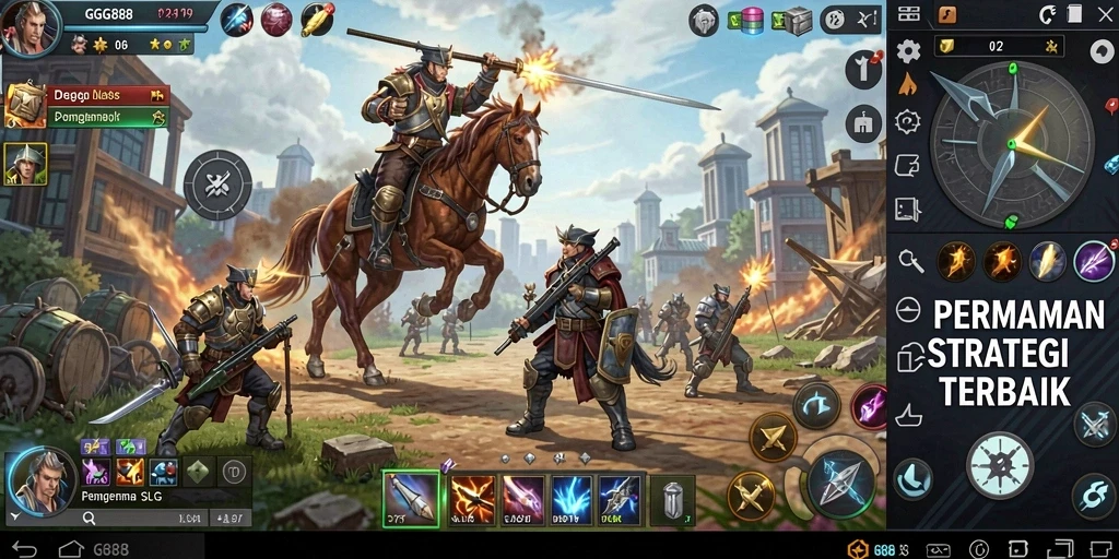 Tampilan gameplay intens dari GGG888 dengan strategi menarik.