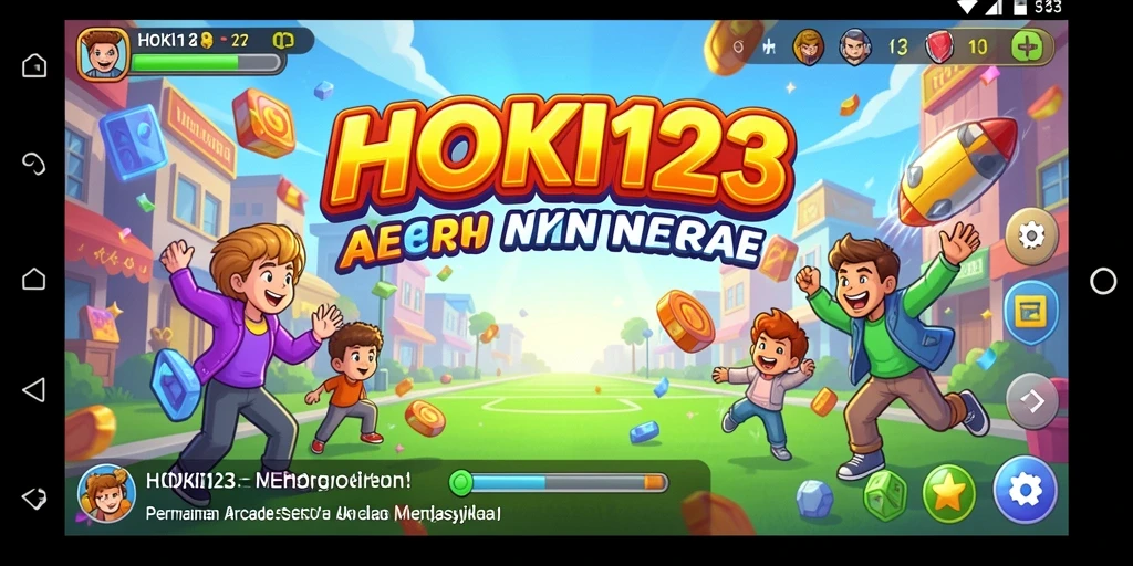 Tampilan gameplay HOKI123 yang penuh aksi dan warna.