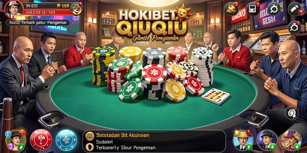 Screenshot gameplay HOKIBET menampilkan momen seru saat bermain QiuQiu.