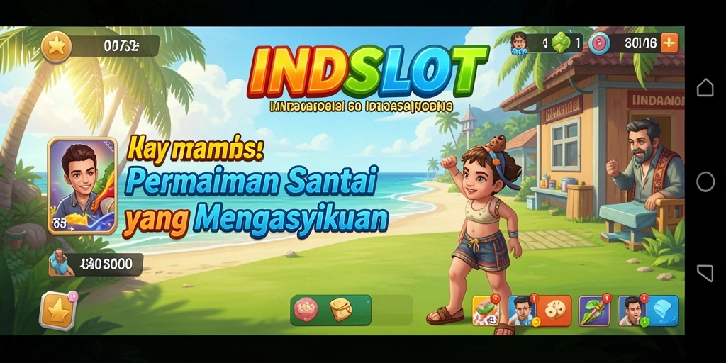 Tampilan gameplay yang seru dan penuh warna dari INDSLOT.