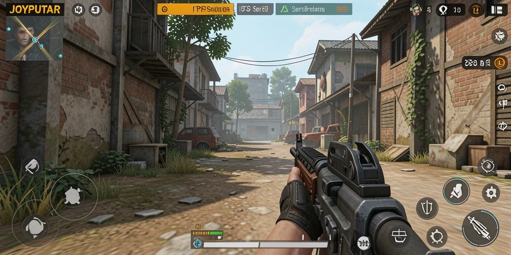Tangkapan layar utama <strong>JOYPUTAR</strong> dengan gameplay TPS yang intens.