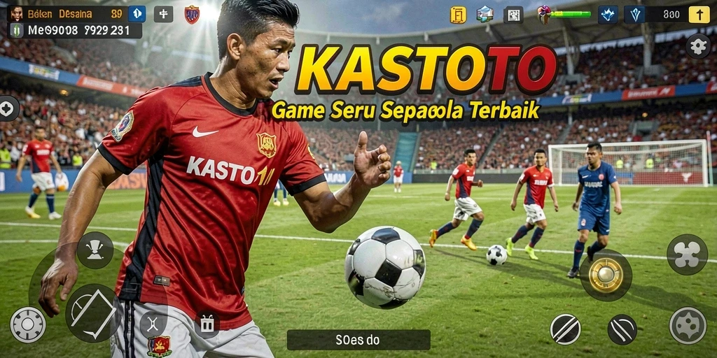 Tangkapan layar KASTOTO menunjukkan aksi seru di lapangan sepak bola.