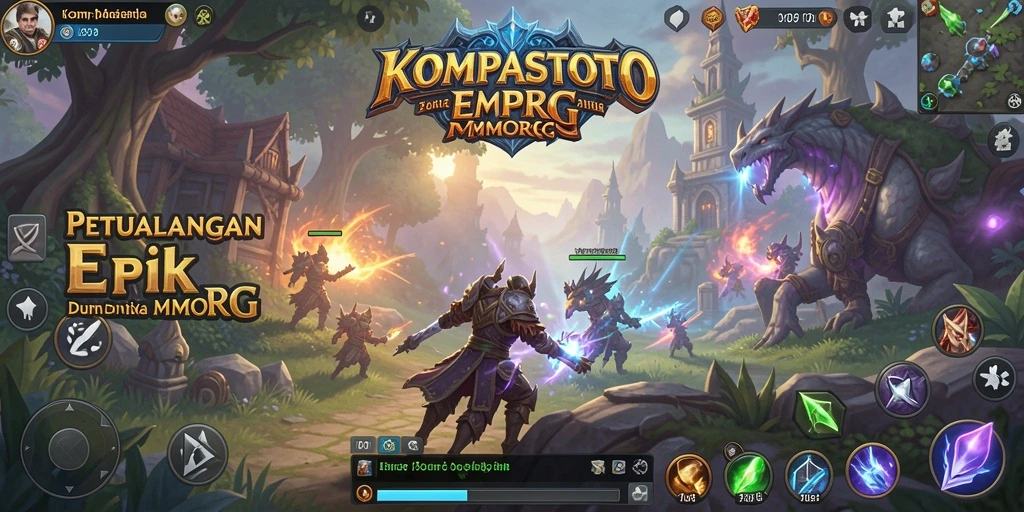 Tampilan gameplay yang mengesankan dari KOMPASTOTO di dunia MMORPG.