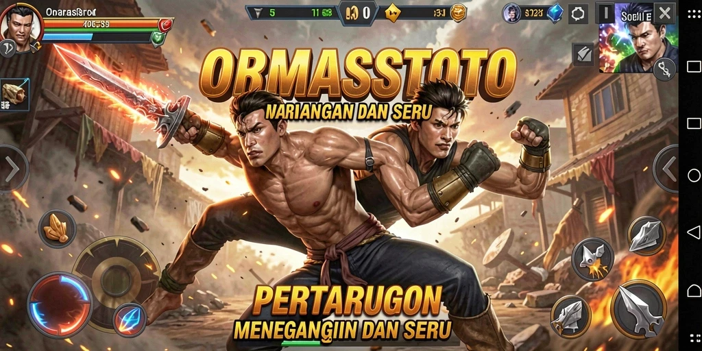 Screenshot gameplay menampilkan aksi pertarungan seru di ORMASSTOTO.