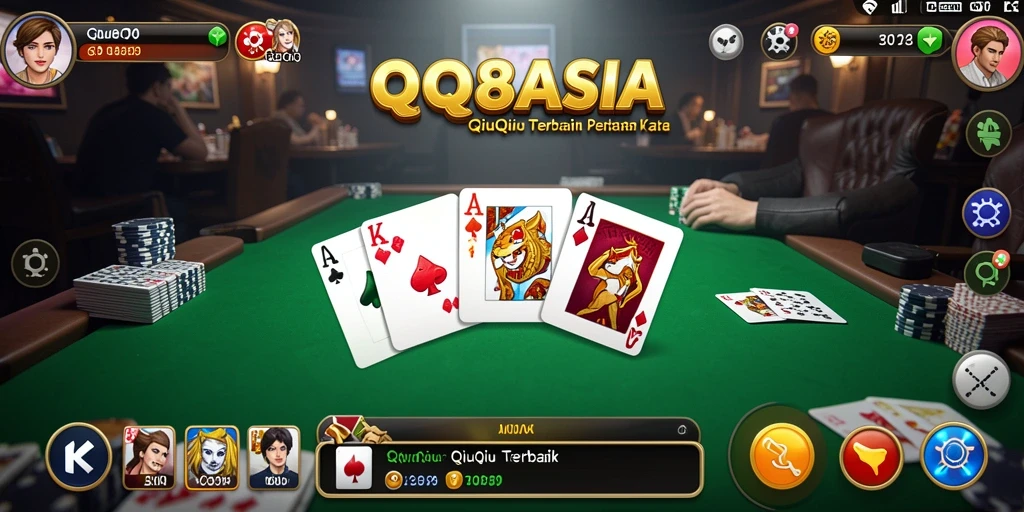 Tampilan menarik dari gameplay QiuQiu di QQ88ASIA.