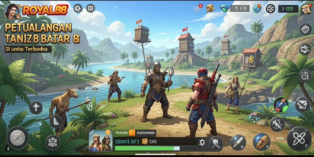 Tampilan gameplay menakjubkan dari ROYAL88 dalam dunia terbuka.