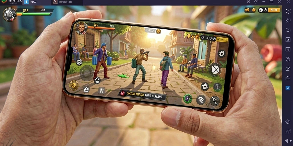 Screenshot gameplay <strong>SD107</strong> menunjukkan berbagai aktivitas menarik dalam simulasi kehidupan.