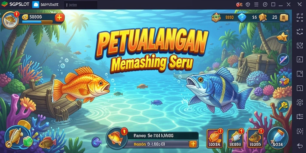 Tampilan gameplay SGPSLOT yang memukau dengan ikan-ikan beragam.