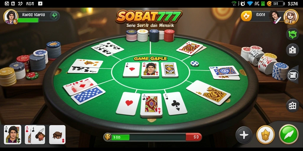 Tampilan gameplay seru SOBAT777 di meja Gaple.