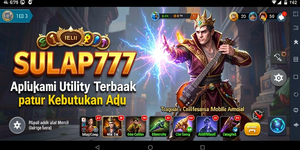Tampilan screenshot SULAP777 yang menunjukkan fitur utama aplikasi Utility.