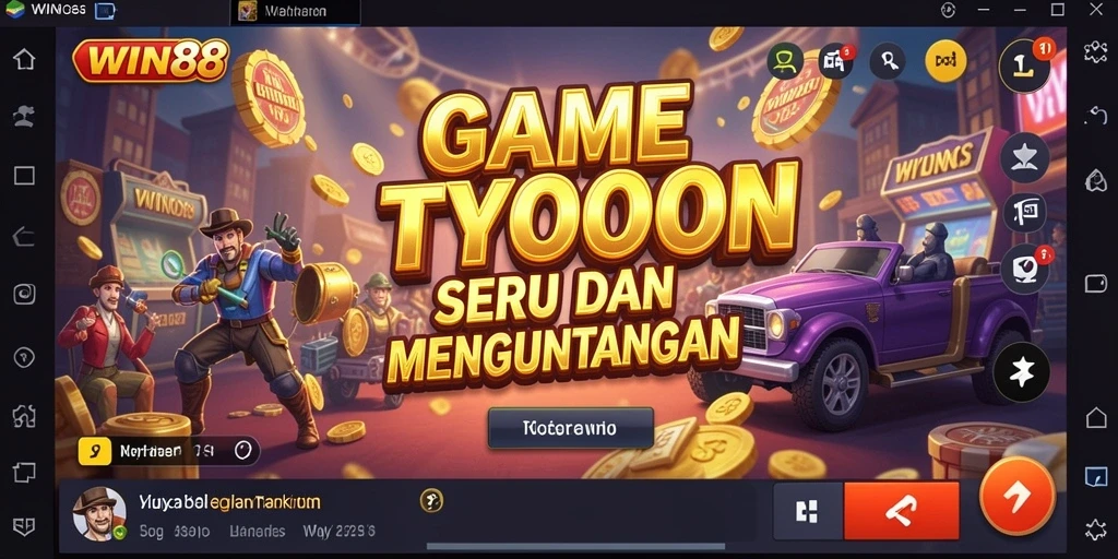 Tampilan gameplay WIN88 yang menunjukkan keseruan membangun empire bisnis.
