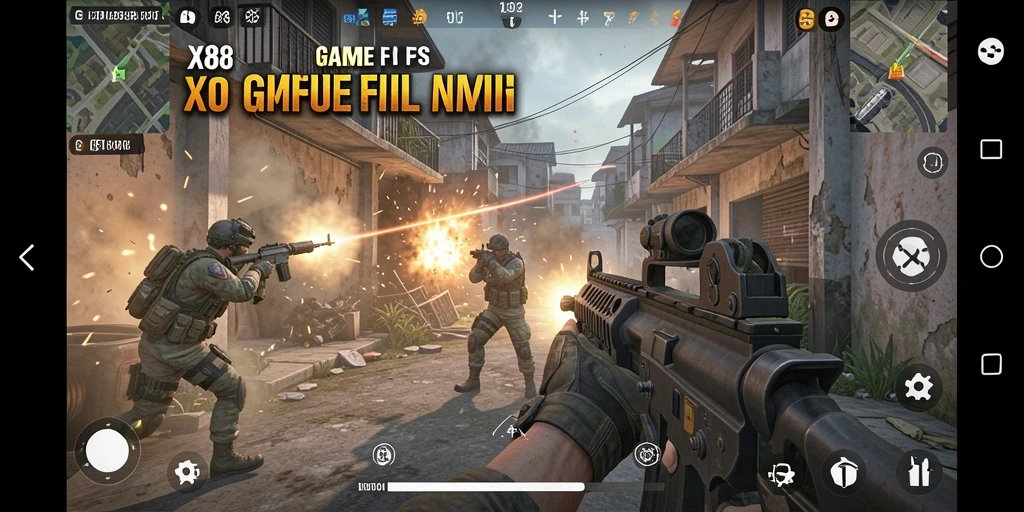 Tampilan gameplay X88 yang mendebarkan dan penuh aksi.